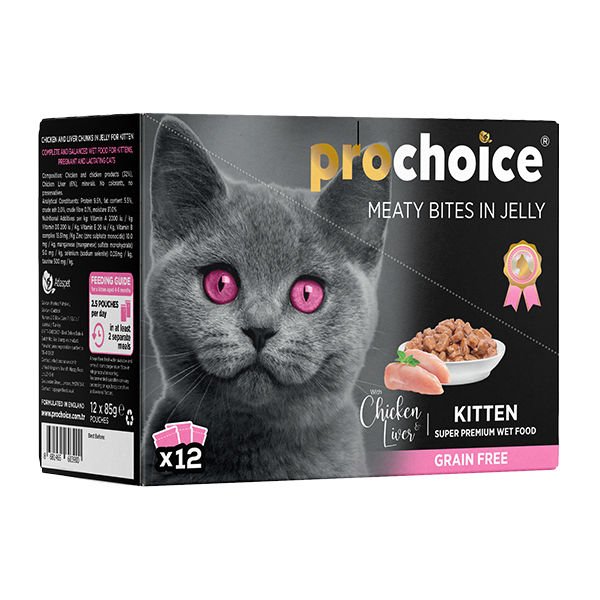 Pro Choice Kitten Tavuk Ve Cigerli Family Pack Yavru Kedi Konservesi 12x85 Gr