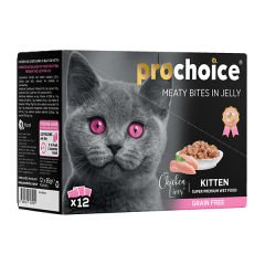 Pro Choice Kitten Tavuk Ve Cigerli Family Pack Yavru Kedi Konservesi 12x85 Gr