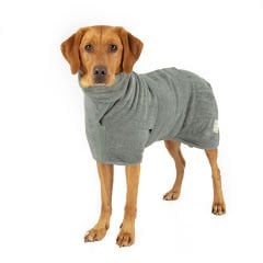 Ruff & Tumble Süper Emici Pamuklu Köpek Bornozu Storm Gri Medium 41-49 Cm