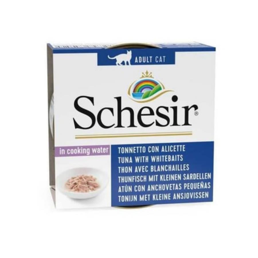 Schesir Suda Pişirilmiş Ton ve Ringa Balıklı Yetişkin Kedi Konservesi 85 gr