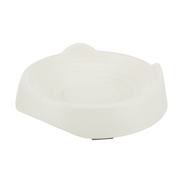 Trixie Kedi Kafası Şeklinde Melamin Kedi Mama ve Su Kabı Beyaz 0.25 Lt