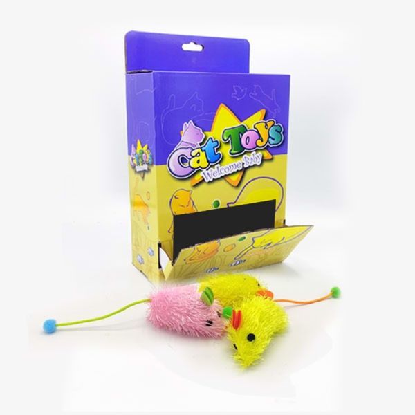 Wonpet Fare Kırçıllı Yumuşak Peluş Kedi Oyuncağı Renkli 36 Adet 6 Cm