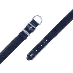 Doggie Comfort Deri Pati Desenli Köpek Boyun Tasması Small Siyah 4x47-55 Cm