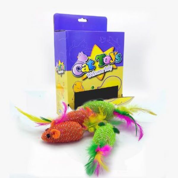 Wonpet Yumuşak Fare Peluş Kedi Oyuncağı Renkli 36 Adet 7 Cm