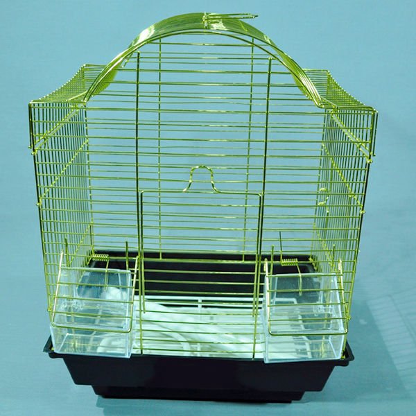 Euro Gold Telli Oval Çatılı Kuş Kafesi Pirinç 30x23x39 Cm