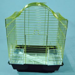 Euro Gold Telli Oval Çatılı Kuş Kafesi Pirinç 30x23x39 Cm