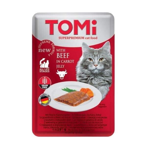Tomi Dana Etli ve Havuçlu Pouch Yetişkin Konserve Kedi Maması 100 Gr