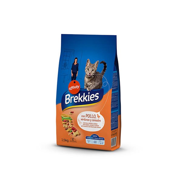 Brekkies Excel Tavuklu ve Sebzeli Yetişkin Kedi Maması 1.5 Kg
