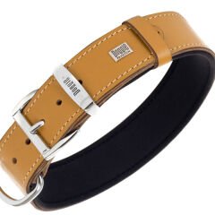 Doggie Comfort Deri Pati Desenli Köpek Boyun Tasması Small Camel 4x47-55 Cm