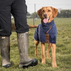 Ruff & Tumble Süper Emici Pamuklu Köpek Bornozu Gece Mavisi Xlarge 64-72 Cm