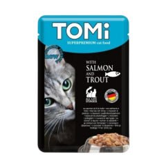 Tomi Somonlu ve Alabalıklı Pouch Yetişkin Konserve Kedi Maması 100 Gr