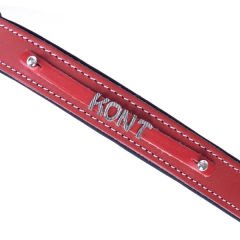 Doggie Konfor Deri İsimlikli Köpek Boyun Tasması Medium Kırmızı 1.5x25-30 Cm