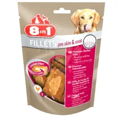 8 In 1 Fillets Pro Skin ve Coat Tavuklu Köpek Ödül Maması Small 1 Adet 80 Gr