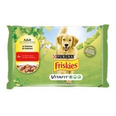 Friskies Adult Biftekli Pouch Yetişkin Konserve Köpek Maması 1 Adet 4x100 Gr