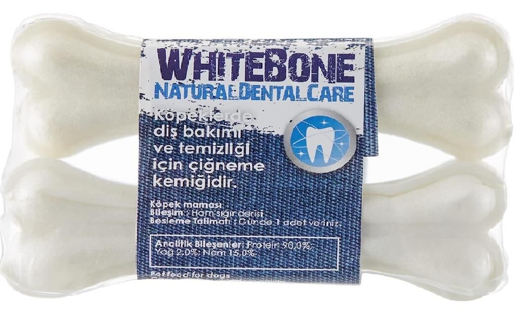 Gimdog Mordimi Beyaz Köpek Çiğneme Kemiği 11 cm 2'li 70 gr