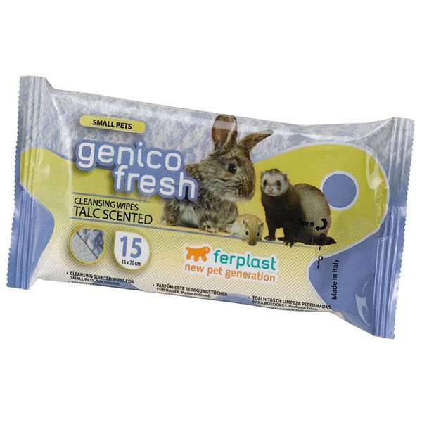 Ferplast Genico Fresh Pudra Kokulu Kedi ve Köpek Temizlik Mendili 40 Adet 30x20 Cm