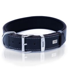 Doggie Comfort Deri Pati Desenli Köpek Boyun Tasması Large Siyah 4x57-65 Cm