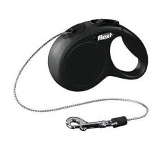 Flexi New Classic İp Otomatik Köpek Gezdirme Tasması Siyah M 5 mt
