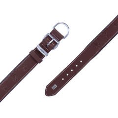 Doggie Comfort Deri Pati Desenli Köpek Boyun Tasması Large Kahverengi 4x57-65 Cm