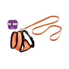 Karlie Kedi Göğüs ve Uzatma Tasması Takımı Siyah/Turuncu 30-42 Cm 120 Cm