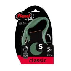 Flexi New Classic Şerit Otomatik Köpek Gezdirme Tasması Small Yeşil 5 Mt