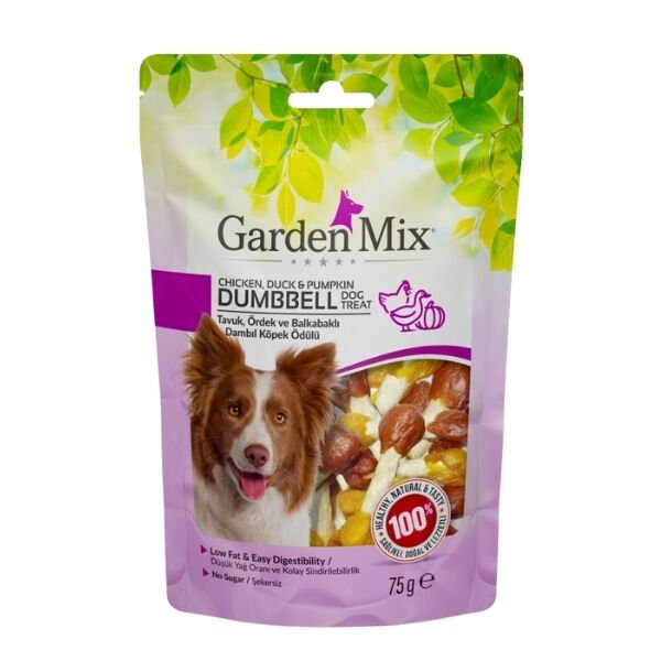 Garden Mix Dambıl Tavuk Ördek ve Balkabaklı Köpek Ödül Maması 75 Gr
