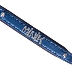 Doggie Konfor Deri İsimlikli Köpek Boyun Tasması Small Royal Mavi 1.5x20-25 Cm