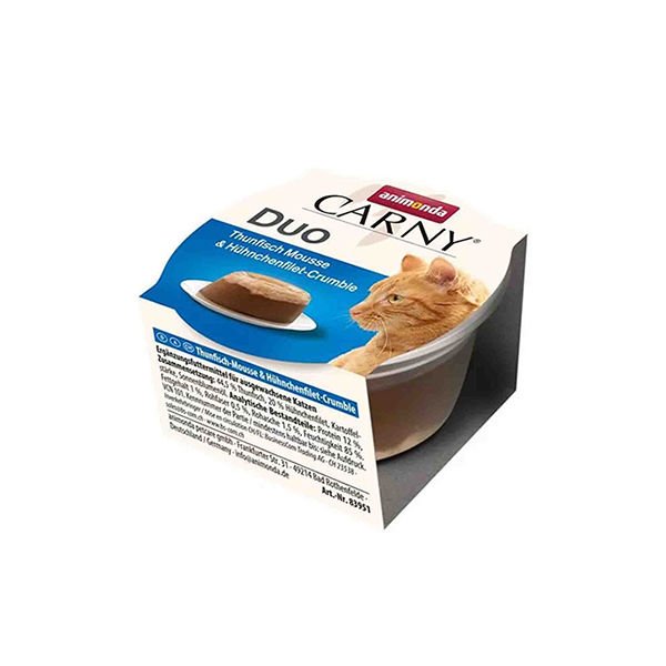 Animonda Carny Duo Ton Balıklı ve Tavuklu Mousse Yetişkin Konserve Kedi Maması 70 Gr