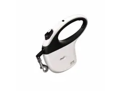 Flexi Tüm Bedenler için Şerit Otomatik Köpek Gezdirme Tasması 5 Mt Beyaz