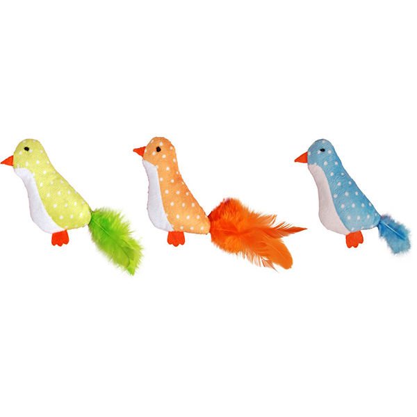 Flamingo Tüylü Peluş Kedi Oyuncağı 10 Cm