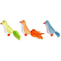 Flamingo Tüylü Peluş Kedi Oyuncağı 10 Cm