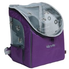 Leon Pet Şeffaf Sırt Taşıma Çantası Mor 22x28x36h Cm