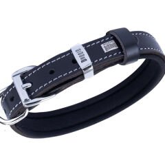 Doggie Comfort Deri Kemik Süslü Köpek Boyun Tasması Small Siyah 2x30-35 Cm