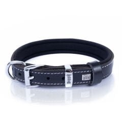 Doggie Comfort Deri Kemik Süslü Köpek Boyun Tasması Small Siyah 2x30-35 Cm