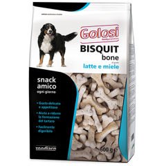 Golosi Sütlü Ballı Bisküvi Köpek Kemik Ödül Maması 600 Gr