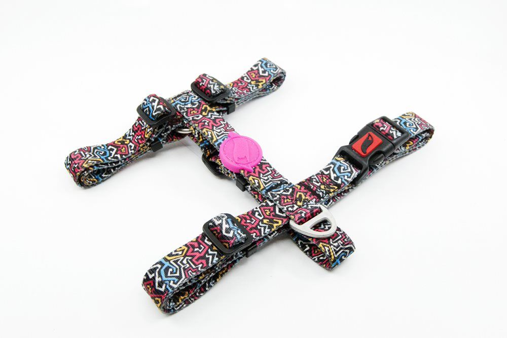 Tailpetz Graffiti Desenli Köpek Göğüs Tasması Xsmall 20-34x23-38 Cm