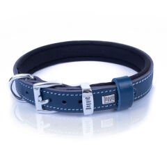 Doggie Comfort Deri Kemik Süslü Köpek Boyun Tasması Small Mavi 2x30-35 Cm