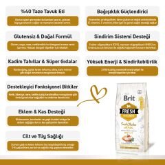 Brit Fresh Tavuk ve Patatesli Yetişkin Köpek Maması 2.5 Kg
