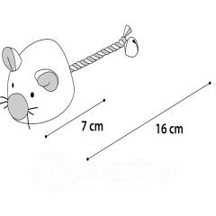 Flamingo Jerry Zilli Fare Kedi Oyuncağı Gri