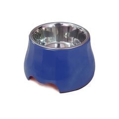 Pet Loves Melamin Kedi ve Köpek Mama ve Su Kabı Yükseltili Lacivert 400Ml