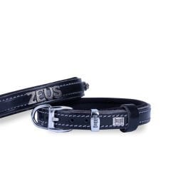 Doggie Konfor Deri İsimlikli Köpek Boyun Tasması Medium Siyah 2x35-40 Cm