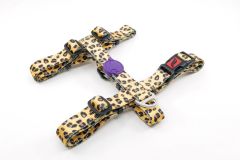 Tailpetz Leopard Desenli Köpek Göğüs Tasması Large 40-67x62-107 Cm