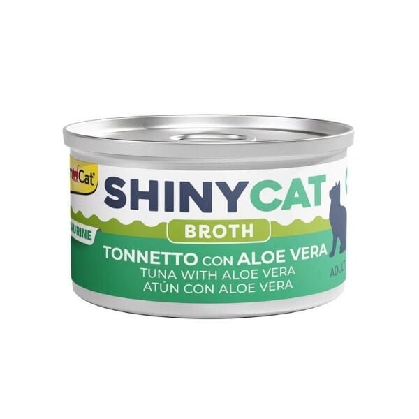 Gimcat Shinycat Broth Sos İçinde Aloe Veralı ve Ton Balıklı Yetişkin Konserve Kedi Maması 70 Gr