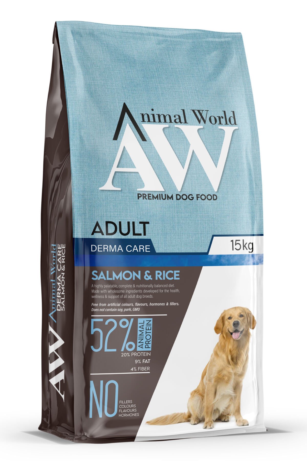 Animal World Derma Care Somonlu ve Pirinçli Yetişkin Köpek Maması 15 Kg