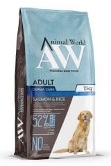 Animal World Derma Care Somonlu ve Pirinçli Yetişkin Köpek Maması 15 Kg