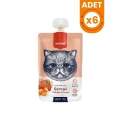 Wanpy Taze Somonlu ve Tavuklu Et Ezmesi Doğal Kedi Ödülü 90 Gr