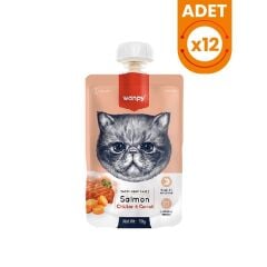 Wanpy Taze Somonlu ve Tavuklu Et Ezmesi Doğal Kedi Ödülü 90 Gr