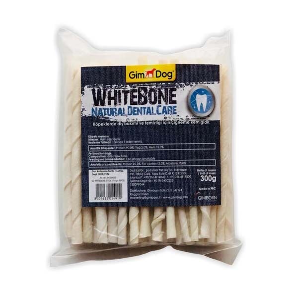 Gimdog Mordimi Ağız ve Diş Sağlığı için Sütlü Köpek Çiğneme Kemiği 50 Adet 300 Gr