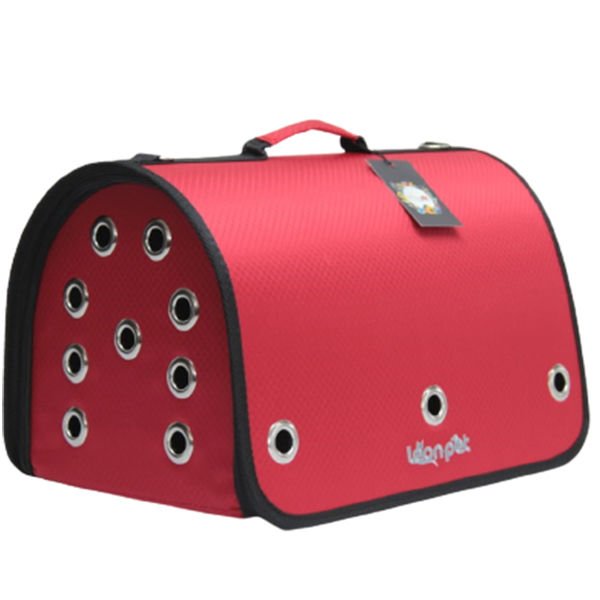 Leon Pet Kapalı Fly Bag Taşıma Çantası Kırmızı 26x42x26h Cm
