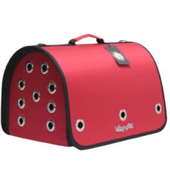 Leon Pet Kapalı Fly Bag Taşıma Çantası Kırmızı 26x42x26h Cm